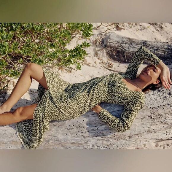 ZARA BOHO PRINTED MIDI DRESS - Picture 3 of 7